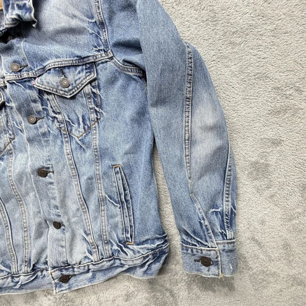 Levi Strauss & Co. Jacket Mens S Blue Denim Biker Collared Unlined Pockets